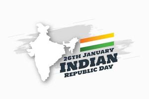 elegant gelukkig republikeins dag achtergrond met Indisch kaart vector