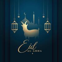 Arabisch eid al adha Bakri wensen groet ontwerp vector