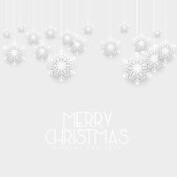 wit Kerstmis achtergrond met sneeuwvlokken decoratie vector
