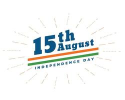 vlak 15e augustus Indië onafhankelijkheid dag kaart ontwerp vector