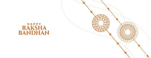 elegant wit raksha bandhan banier met twee rakhi vector