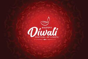 elegant Indisch festival diwali banier met diya ontwerp vector