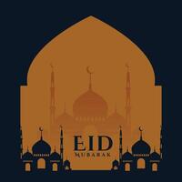 eid festival wensen kaart ontwerp Islamitisch achtergrond vector