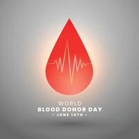 wereld bloed schenker dag juni 14e achtergrond ontwerp vector