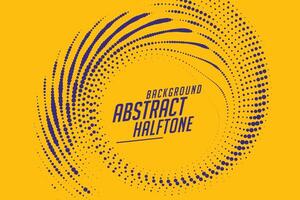 abstract geel halftone banier in circulaire stijl vector