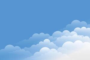prachtig wolken achtergrond met blauw lucht ontwerp vector