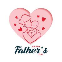 vader en kind liefde ontwerp gelukkig vaders dag vector