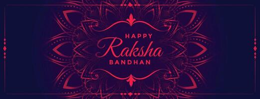 lief raksha bandhan neon stijl decoratief banier ontwerp vector