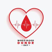 opslaan bloed concept voor wereld bloed schenker dag vector