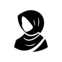 vrouwen hijab schoonheid vector logo sjabloon