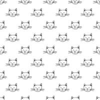 naadloos patroon met kat uiteinde van een loop tekening voor decoratief afdrukken, omhulsel papier, groet kaarten, behang en kleding stof vector