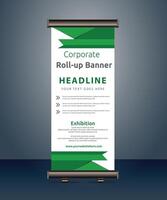 vector oprollen banners sjabloon met bedrijf presentatie ontwerp sjabloon