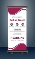 vector oprollen banners sjabloon met bedrijf presentatie ontwerp sjabloon