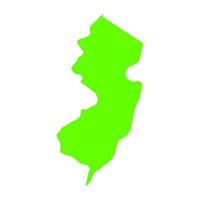New Jersey kaart op witte achtergrond vector