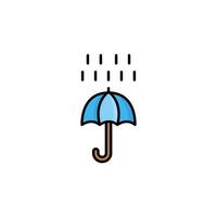 paraplu regen icoon, regenachtig het weer, geïsoleerd icoon Aan wit achtergrond, geschikt voor websites, blogs, logo's, grafisch ontwerp, sociaal media, ui, mobiel apps. vector