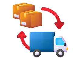 3d magazijn illustratie voor logistiek en Verzending opslagruimten of industrie distributie voor pakhuis vector
