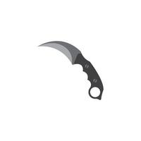 karambit mes icoon vector