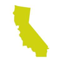 californië kaart op witte achtergrond vector
