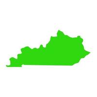 Kentucky kaart op witte achtergrond vector