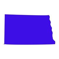 Noord-Dakota kaart op witte achtergrond vector