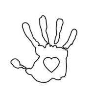 handafdruk icoon vector. hand- illustratie teken. hand- afdrukken symbool of logo. vector