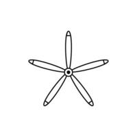 propeller icoon vector set. schroef illustratie teken. blad symbool of logo.