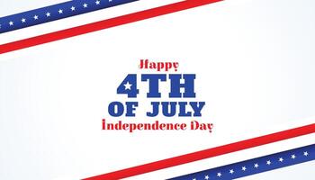 gelukkig 4e van juli onafhankelijkheid dag creatief gemakkelijk achtergrond vector