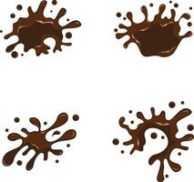 chocola plons met verschillend vormen en ontwerp. geïsoleerd Aan wit achtergrond. vector illustratie set.