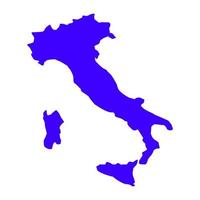 kaart van italië geïllustreerd op witte achtergrond vector
