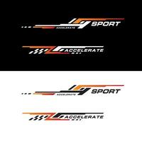 sport racing strepen auto stickers. wijziging lichaam snelheid en drift vinyl sticker geïsoleerd reeks Sjablonen vector