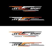 sport racing strepen auto stickers. wijziging lichaam snelheid en drift vinyl sticker geïsoleerd reeks Sjablonen vector