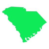 Zuid-Carolina kaart op witte achtergrond vector