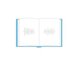 audioboek. kennis, opleiding, aan het leren symbool. studie, Onderzoek. vector