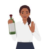 gezond levensstijl en vermijden alcohol concept. vector