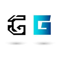 creatief geometrisch letter g-ontwerp vector
