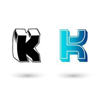 abstracte 3d letter k illustratie vector