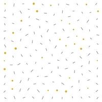Memphis stijl zwart en goud dots patroon achtergrond vector