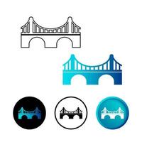 abstracte brug pictogram illustratie vector