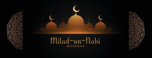 milad un nabi mubarak decoratief Islamitisch banier ontwerp vector