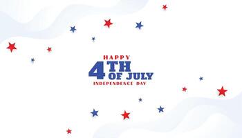 gemakkelijk gelukkig 4e van juli onafhankelijkheid dag Aan elegant ster achtergrond vector