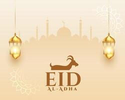 realistisch eid al adha Bakri groet ontwerp vector