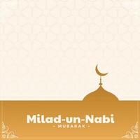 milad un nabi mubarak kaart met tekst ruimte vector