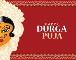 navratri durga pooja festival kaart achtergrond ontwerp vector