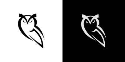 uil logo vector symbool nacht oog dieren in het wild wijs
