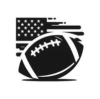 Amerikaans Amerikaans voetbal vector silhouet stijl