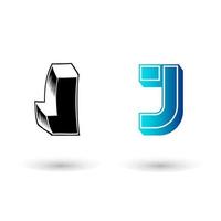 abstracte 3d letter j illustratie vector