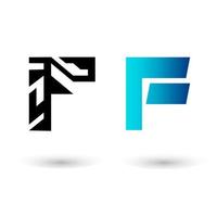 creatief geometrisch letter f-ontwerp vector