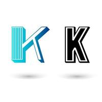 vintage letter k typografieontwerp vector