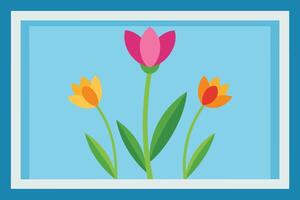 lente bloem frame achtergrond vector