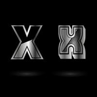 abstracte metalen letter x illustratie vector